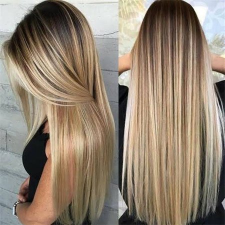long brown to blonde ombre straight hair - Google Search