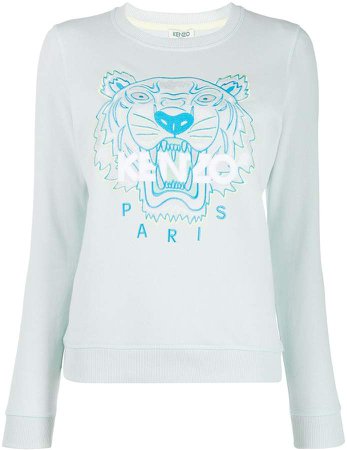 tiger logo embroidered sweatshirt