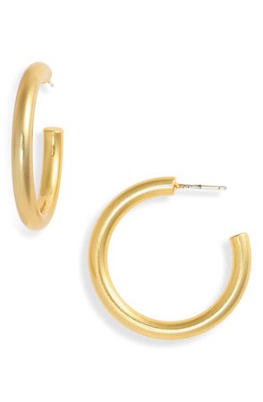 Madewell Chunky Medium Hoop Earrings | Nordstrom
