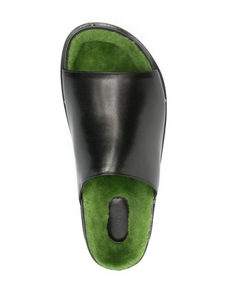 Wandler Vera shearling-lining Leather Sandals - Farfetch