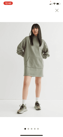 green hoodie model