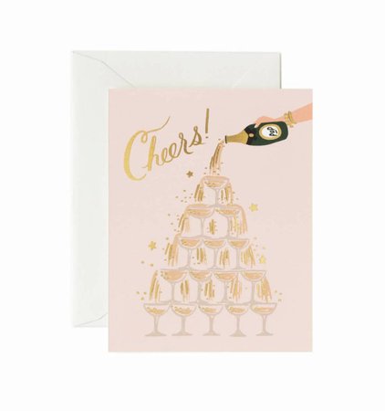 Wenskaart Champagne Tower | Rifle Paper Co - Madame La Poule