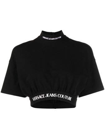 Versace Jeans Couture logo-trim Cropped Top - Farfetch