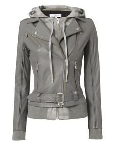 gray leather jacket