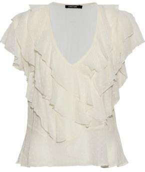 Ruffled Fil Coupe Voile Blouse