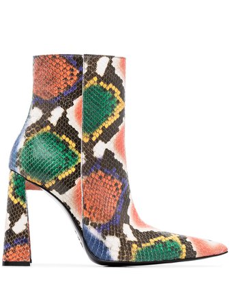 Area Snakeskin-Effect 90Mm Ankle Boots Ss20 | Farfetch.com