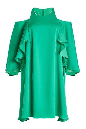 Cold-Shoulder Dress with Ruffles Gr. US 6
