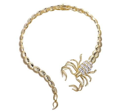 Scorpio Collar Necklace Gold Color Scorpion Zodiac Chain Birthday Gift – Gold Diamond Shop