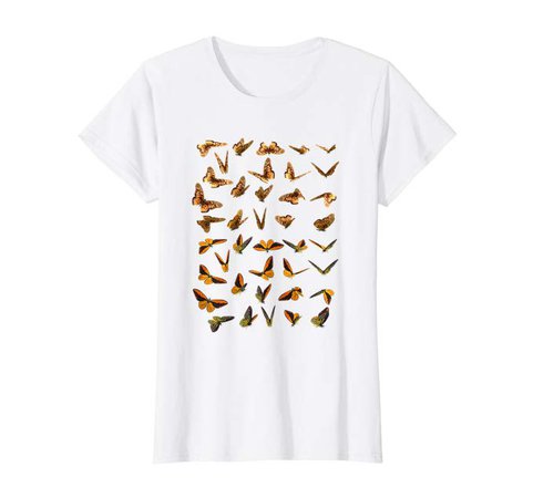 Amazon.com: Womens Cute Vintage Butterflies Graphic Tee Stylish Garden Top T-Shirt: Clothing