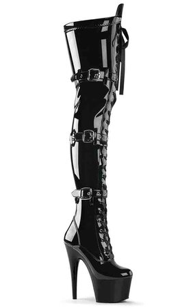 ADORE-3028 Black Thigh High Boots