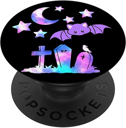 Amazon.com: Pastel Goth Cat Bat Graveyard Moon Stars Ombre PopSockets PopGrip: Swappable Grip for Phones & Tablets