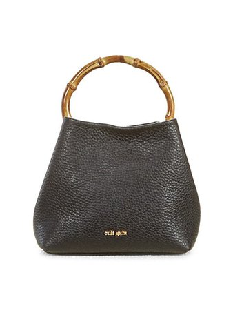 Cult Gaia Mini Solene Leather Top Handle Bag | SaksFifthAvenue