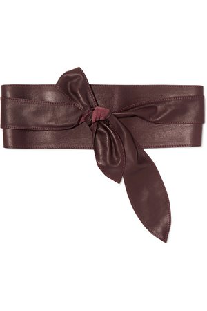 Black & Brown | Delilah knotted leather waist belt | NET-A-PORTER.COM