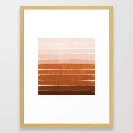 Sunset - rust, terracotta, clay, desert, sunshine, boho, ombre, paint, sunset colors, Framed Art Print by charlottewinter | Society6