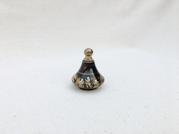 Vintage Miniature Porcelain Perfume Bottle With Ancient Greek | Etsy