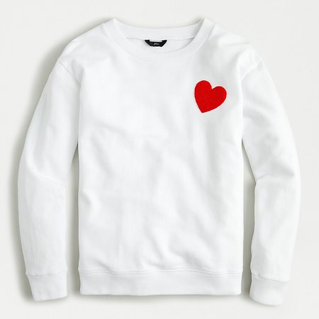 J.Crew: Heart Sweatshirt white