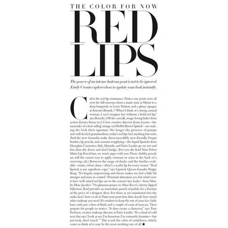 The Color for Now Red Lips Emily Cronin text