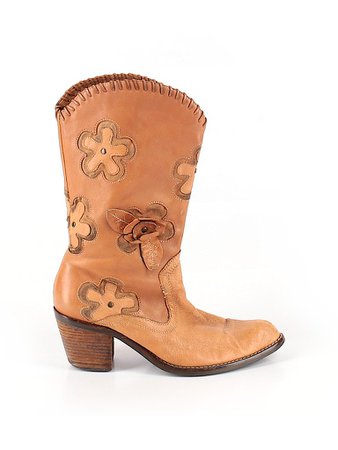 Mia Solid Orange Brown Boots Size 7 1/2 - 70% off | thredUP