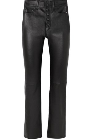 Joseph | Den leather straight-leg pants | NET-A-PORTER.COM
