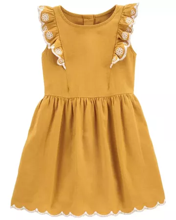 Ruffled Linen Dress | oshkosh.com