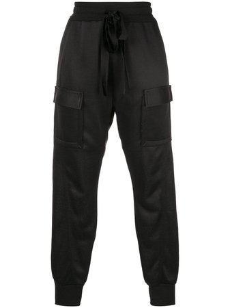 Black Manning Cartell Cropped Cargo Trousers | Farfetch.com