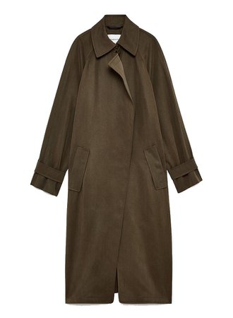 olive brown long coat