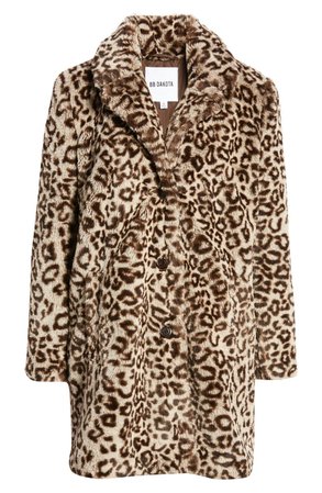 BB Dakota Leopard Spot Faux Fur Coat | Nordstrom