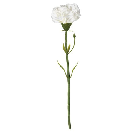 SMYCKA Artificial flower - carnation, white - IKEA