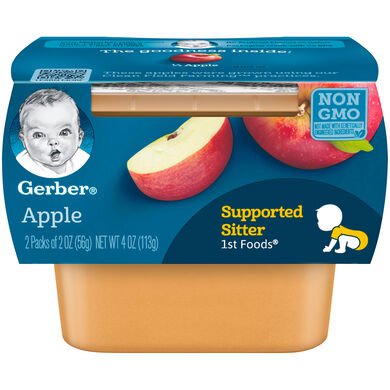 Gerber 1st Foods Apple Baby Food, 2 oz Tubs, 2 Count