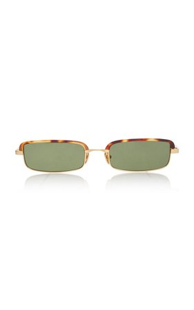Leona Stainless Steel Square-Frame Sunglasses by Linda Farrow | Moda Operandi