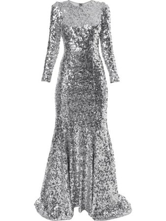 Dolce & Gabbana Sequinned Evening Gown | Farfetch.com