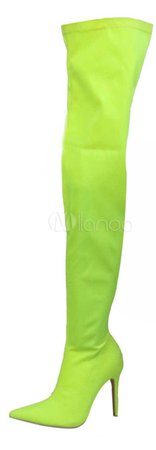 lime thigh boots