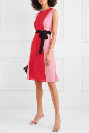 Cefinn | Belted two-tone voile dress | NET-A-PORTER.COM