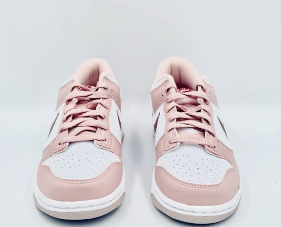 pink and white Nike