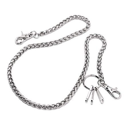 Amazon.com: Uniqsum Simple Rope shape wallet chain Swivel Trigger snap Biker Punk Key chain: Clothing