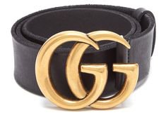 Gucci black leather belt