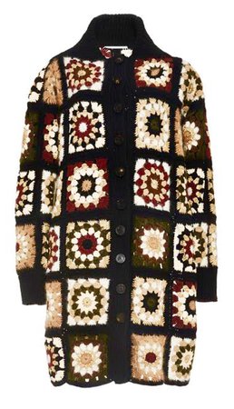 crochet granny square coat