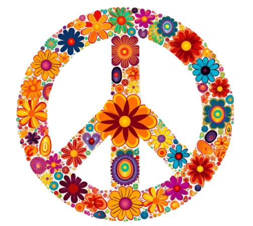 floral peace sign