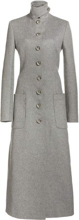 Paco Rabanne Button-Detailed Wool-Blend Coat