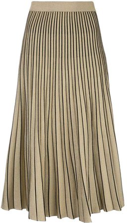 metallic thread midi skirt
