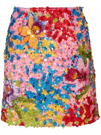 Carolina Herrera sequin-embellished straight skirt