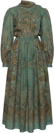 Etro Printed Wool-Blend Dress