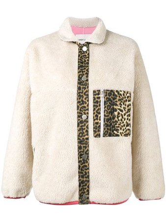 Sandy Liang Checkers leopard print jacket