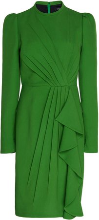 Andrew Gn Ruffle-Embellished Crepe Dress Size: 34