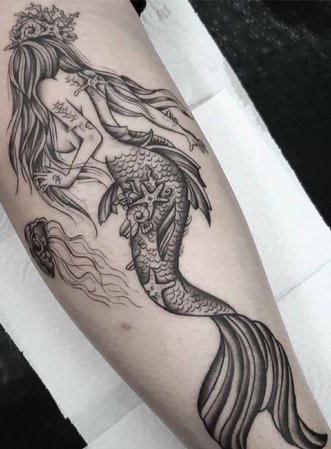The Little Mermaid Tattoo Design Idea - OhMyTat