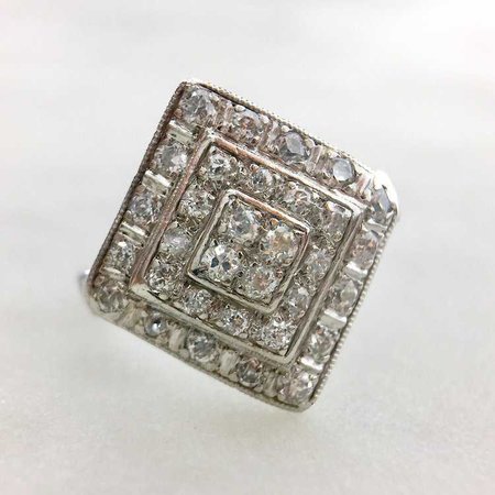 ART DECO DIAMOND RING — SAMANTHA KNIGHT fine jewelry