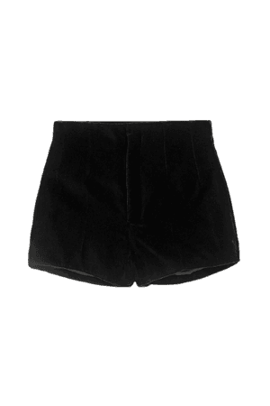 SAINT LAURENT Velvet shorts