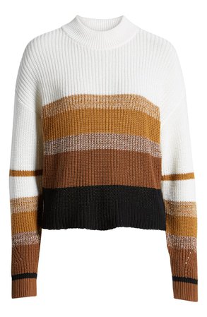 BP. Stripe Mock Neck Sweater | Nordstrom