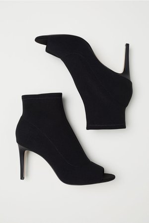 Peep-toe Ankle Boots - Black - Ladies | H&M US