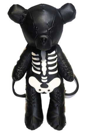 SKELLY-TED ® EMO punk skeleton bear BLACK – noxexit